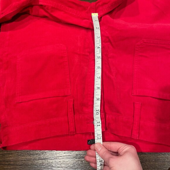 NWT J.Crew Red Corduroy Slim-Wide Pant Sz 32P Petite Sailor Radiant Ruby Red - Picture 8 of 11